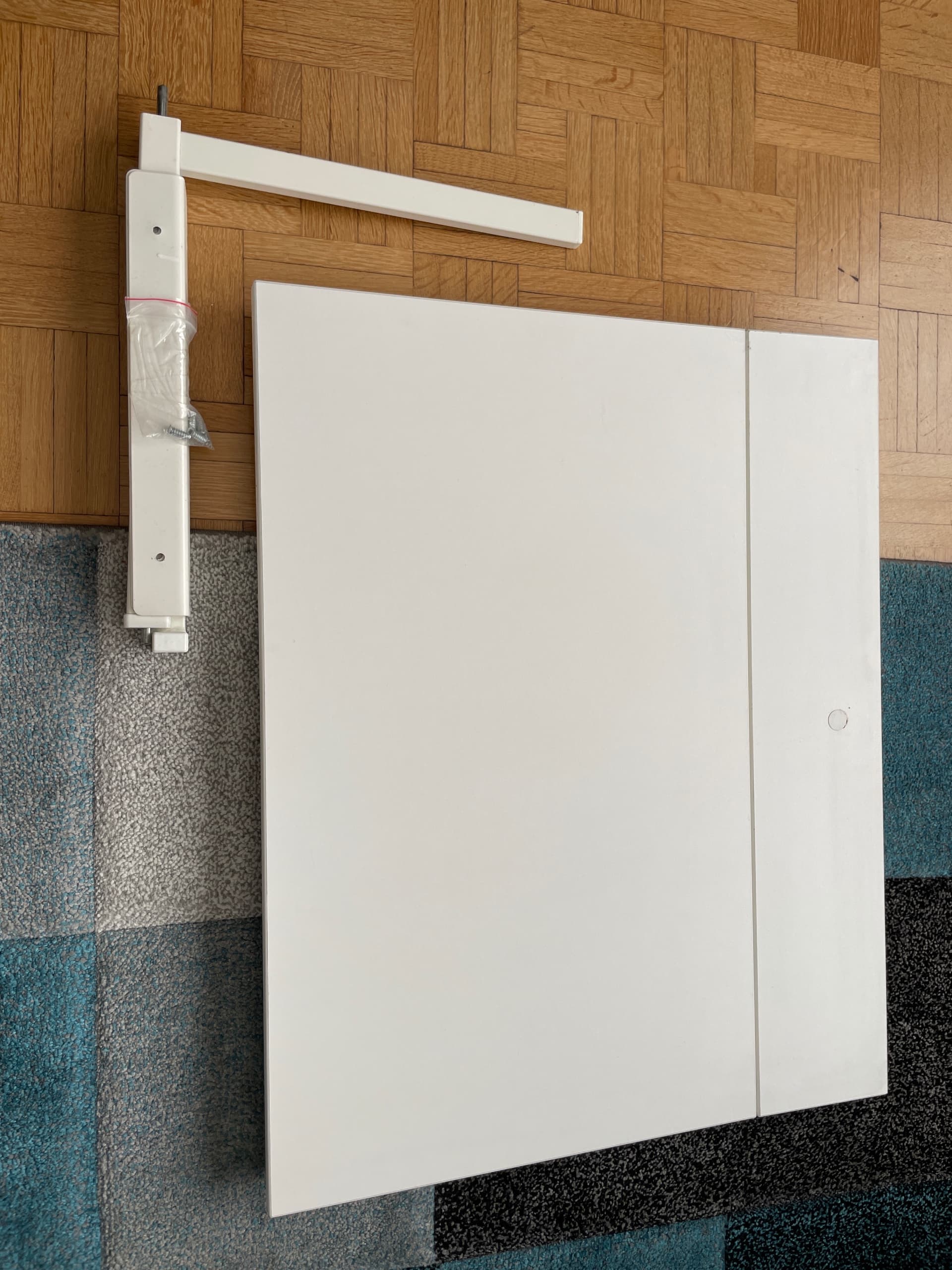 NORBERG table murale à rabat, blanc, 74x60 cm