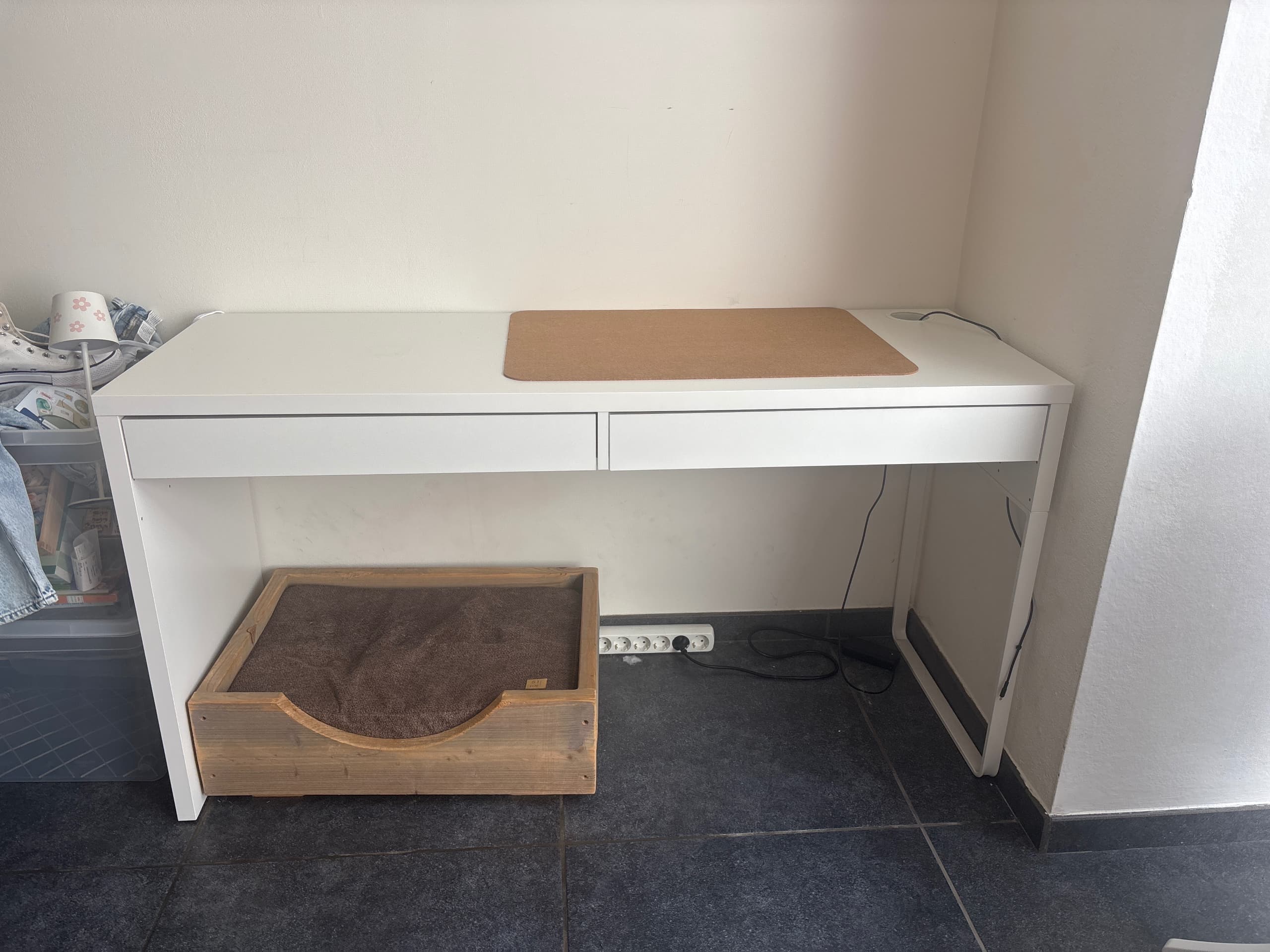 MICKE Bureau, wit, 142x50 cm