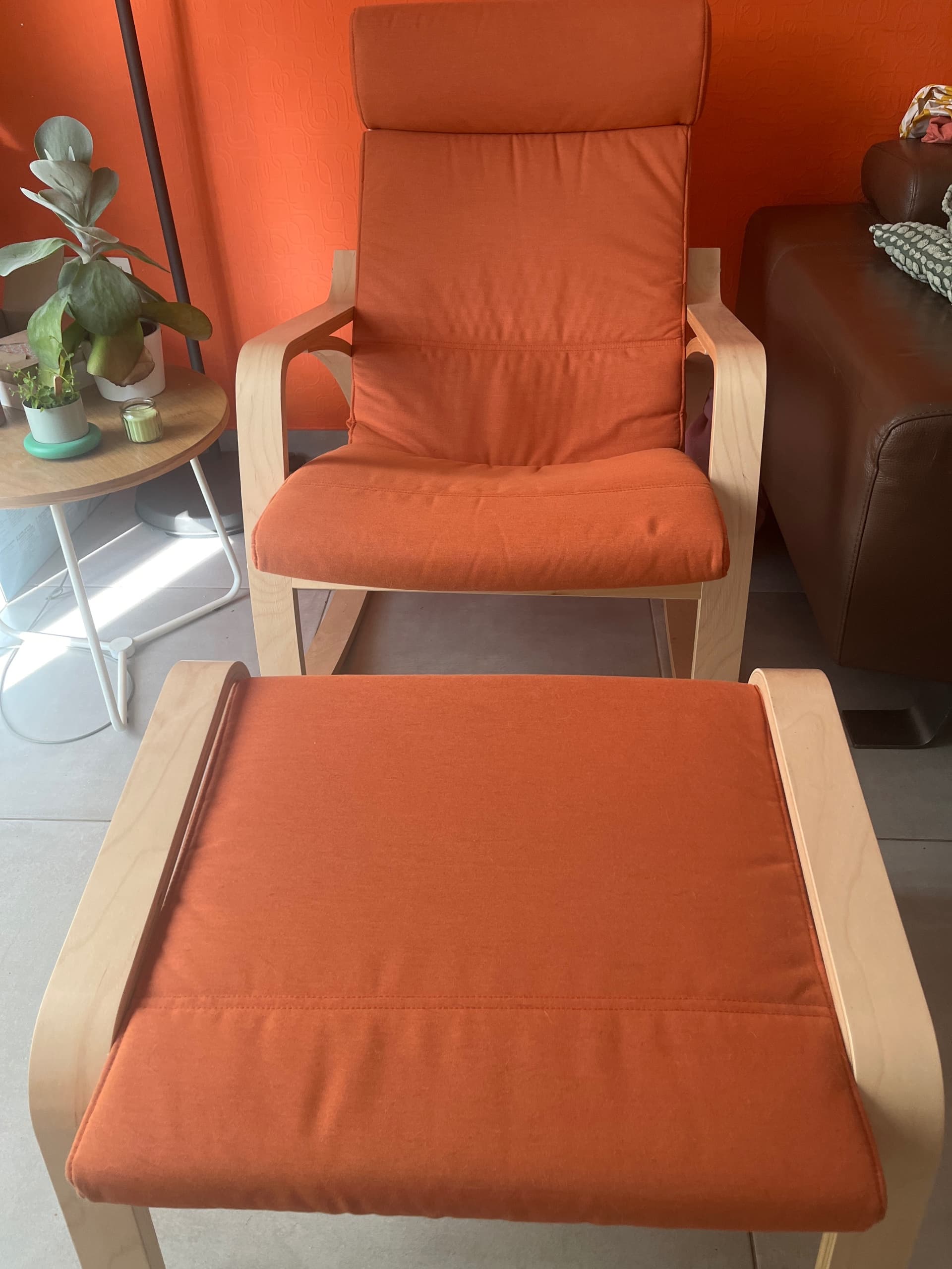 POÄNG fauteuil, plaqué bouleau/Vissle vert profond