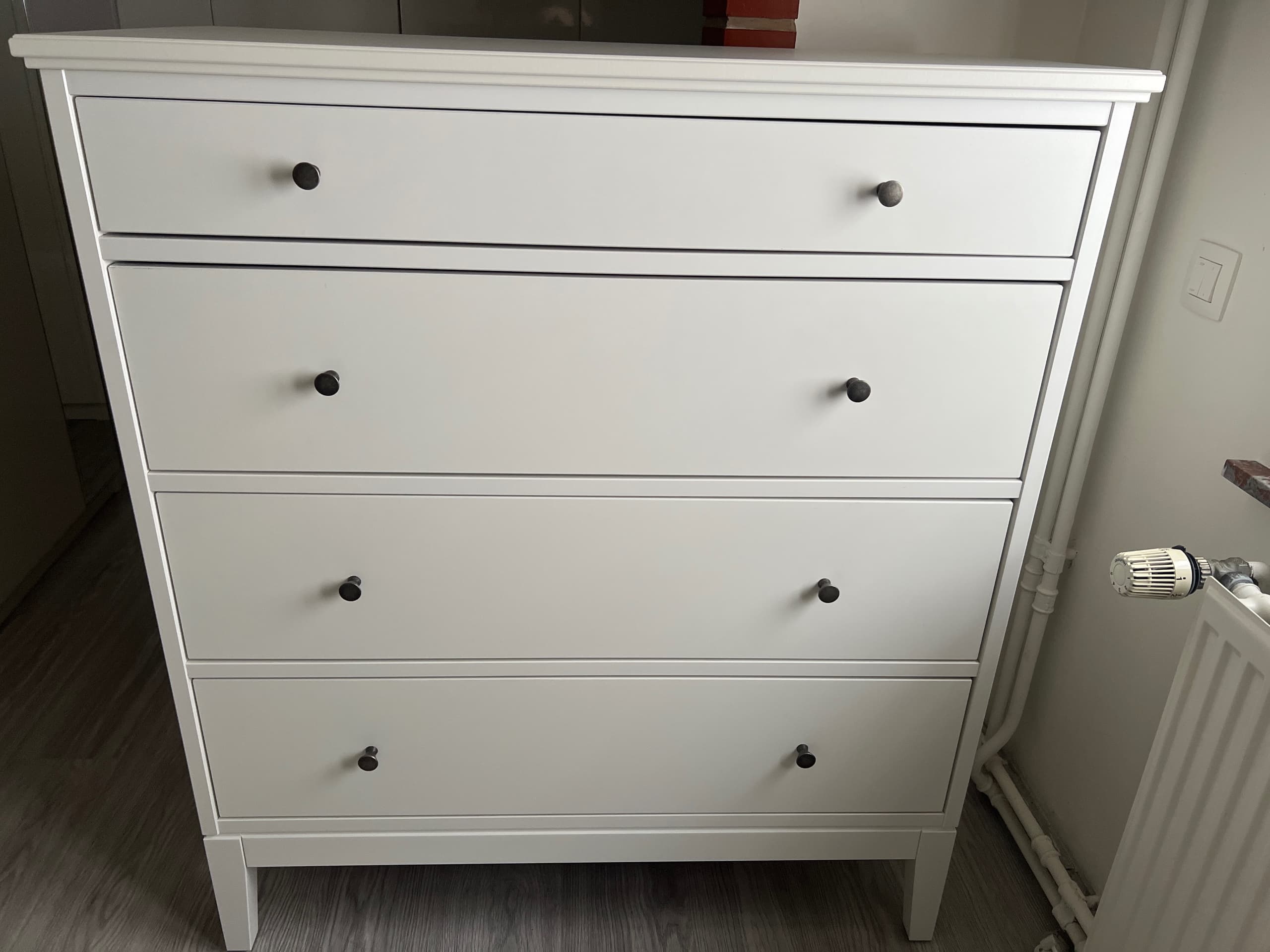 IDANÄS commode 4 tiroirs, blanc, 104x118 cm