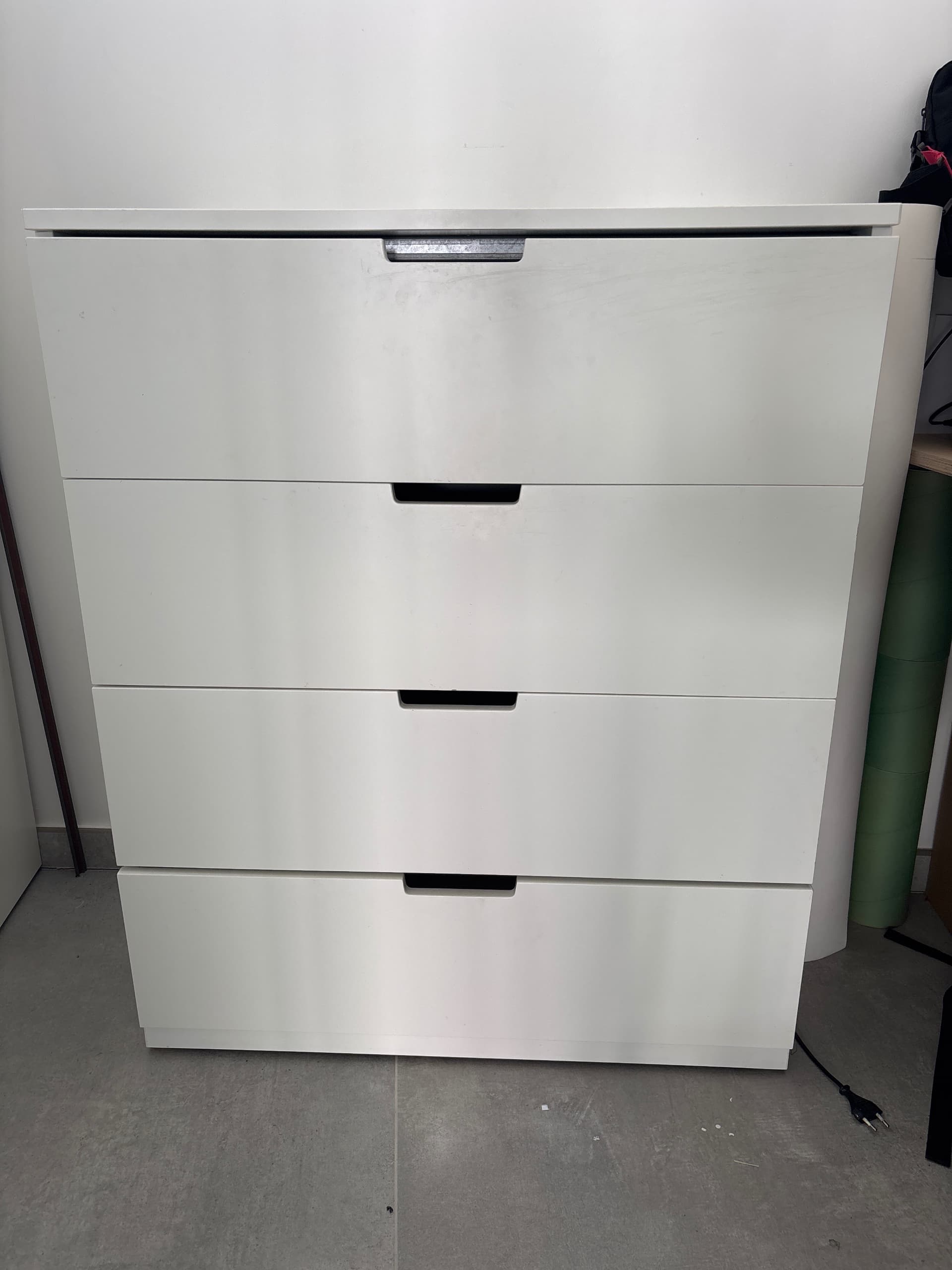 COMMODE NORDLI 4 ladekast 8 lades, wit, 160x99 cm