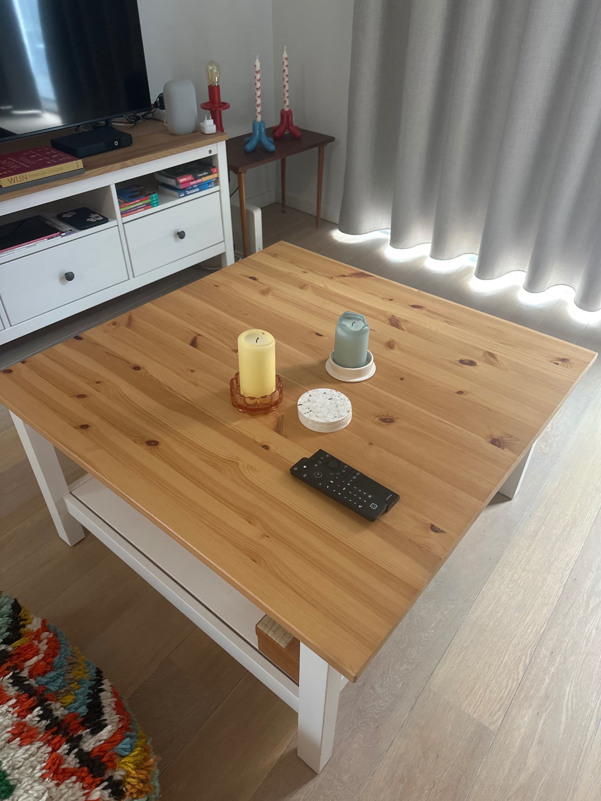 HEMNES Bank, wit, 83 cm
