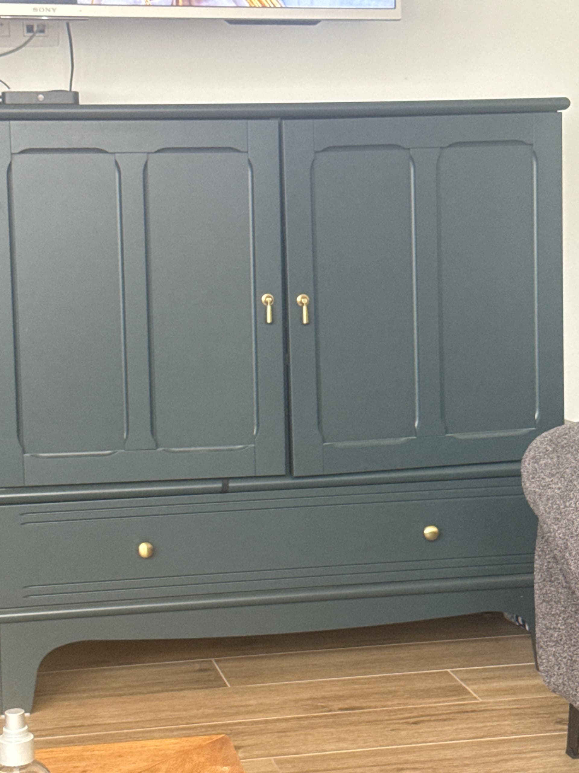 LOMMARP DEUX PIECES kast, donker blauwgroen, 102x101 cm