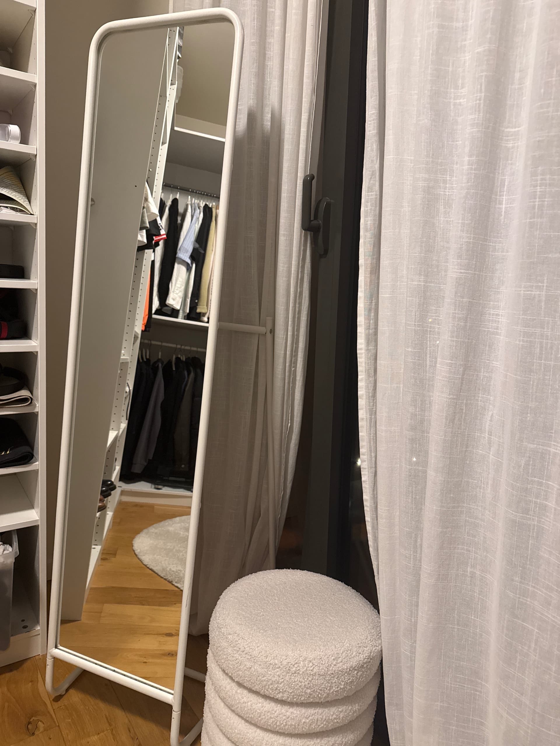 KNAPPER Staande spiegel, wit, 48x160 cm