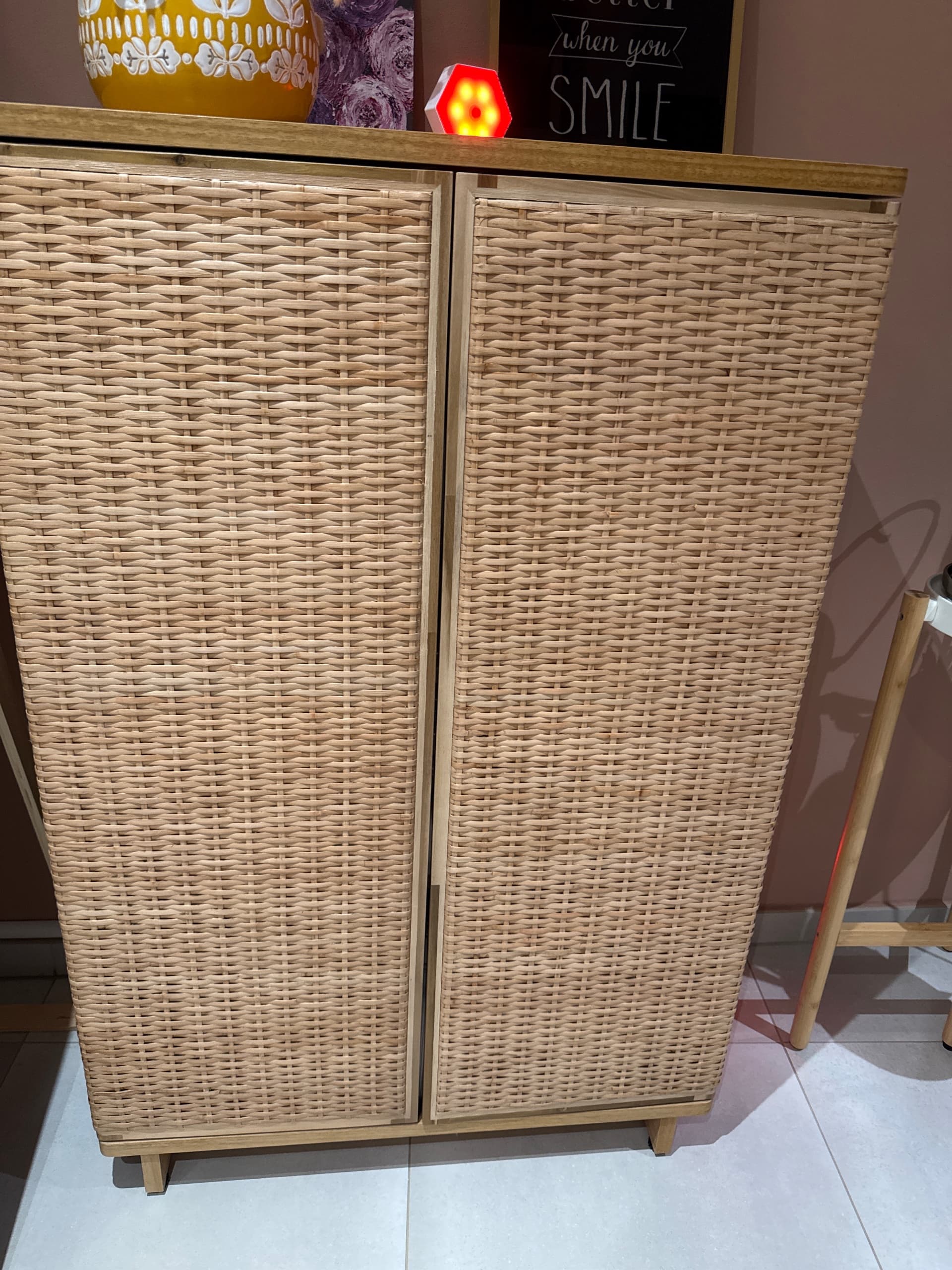 FRYKSÅS rangement, rotin, 81x124 cm
