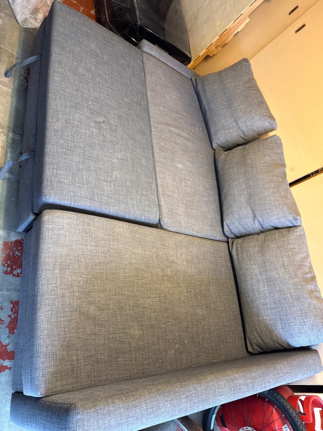 FRIHETEN canapé convertible angle+rangement, Skiftebo gris foncé