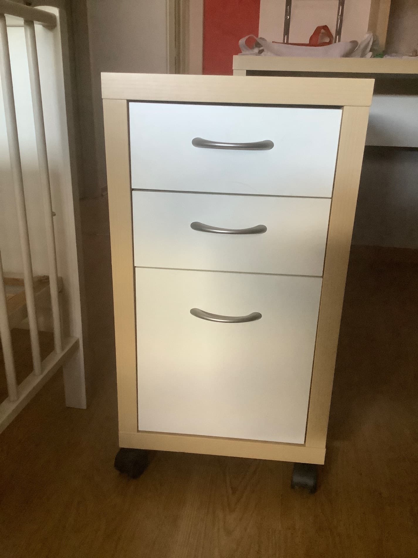 KNOXHULT onderkast met lades, wit frame, 40 cm
