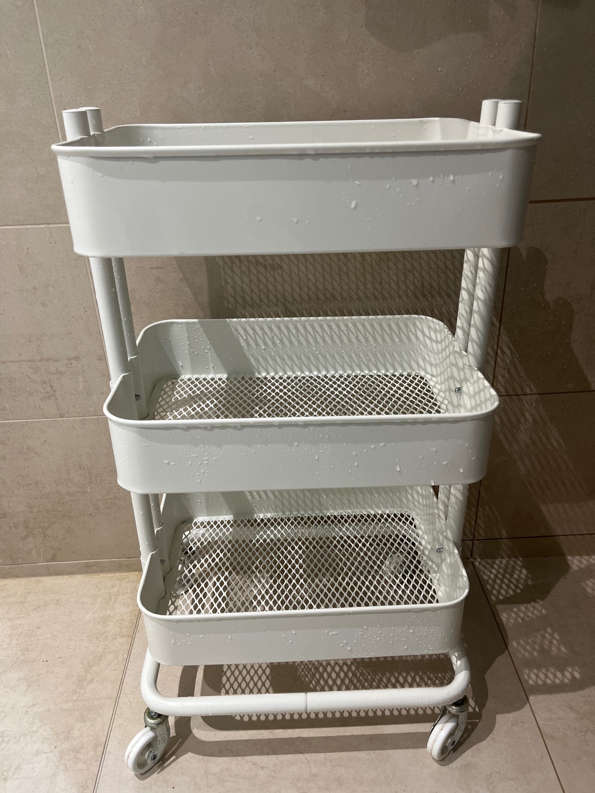 RÅSKOG trolley, white, 35x45x77 cm