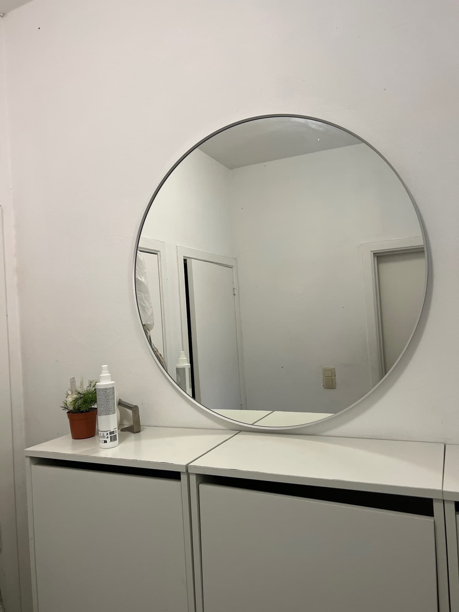 LINDBYN miroir, blanc, 80 cm
