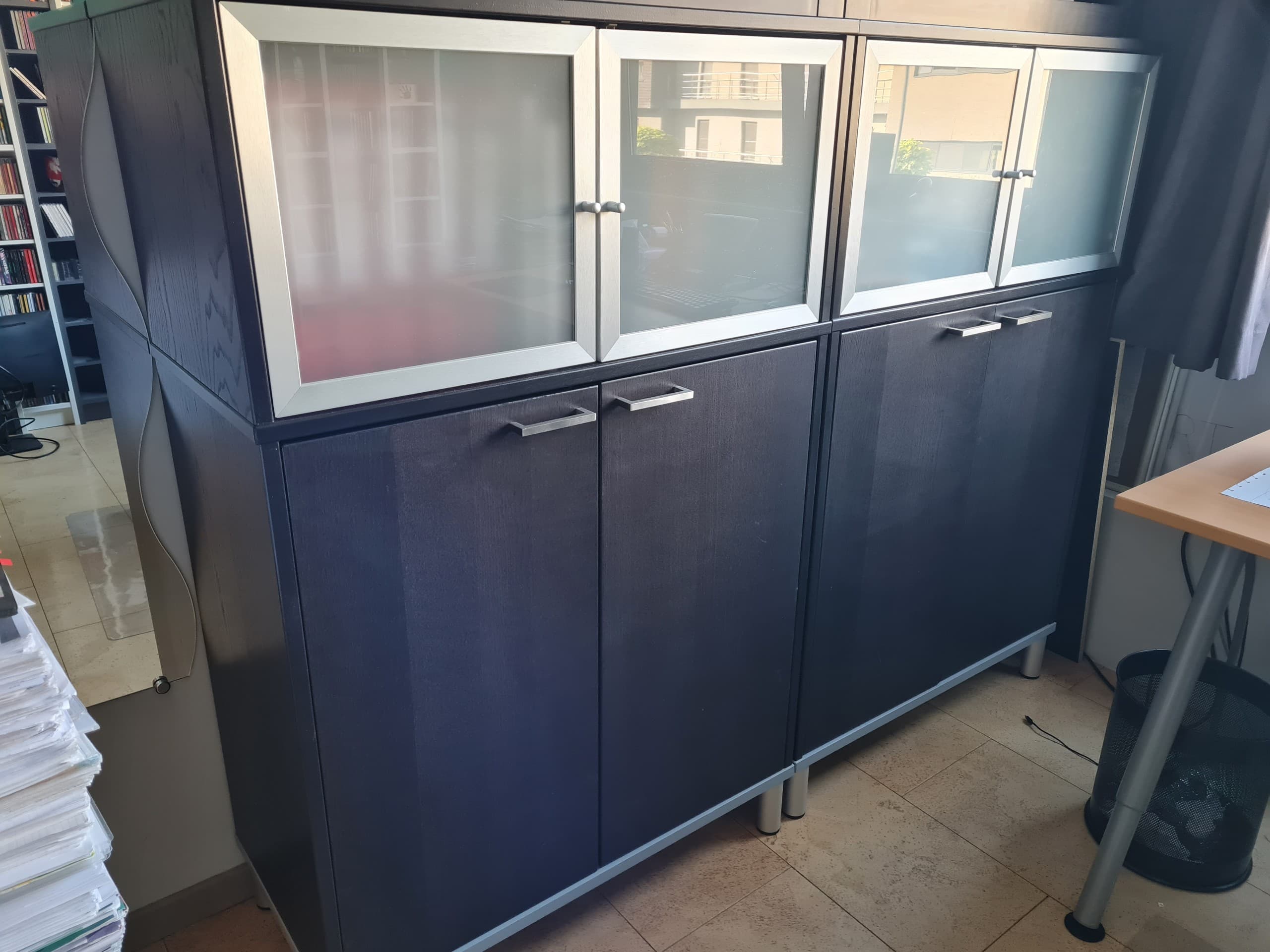 BESTÅ opbergcombinatie met glazen deuren, zwartbruin Lappviken/Sindvik zwartbruin helder glas, 120x42x193 cm