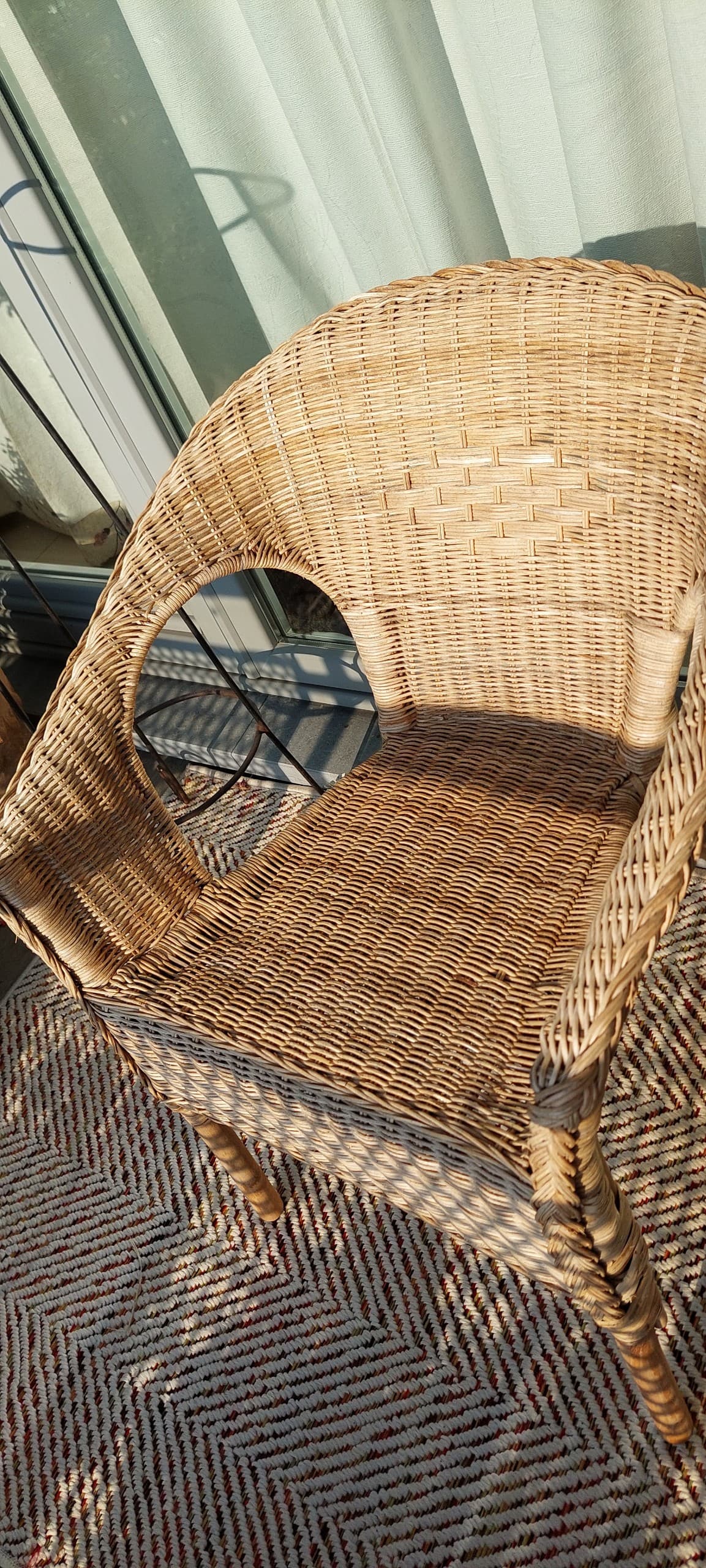 AGEN armchair with cushion, rattan/Norna natural