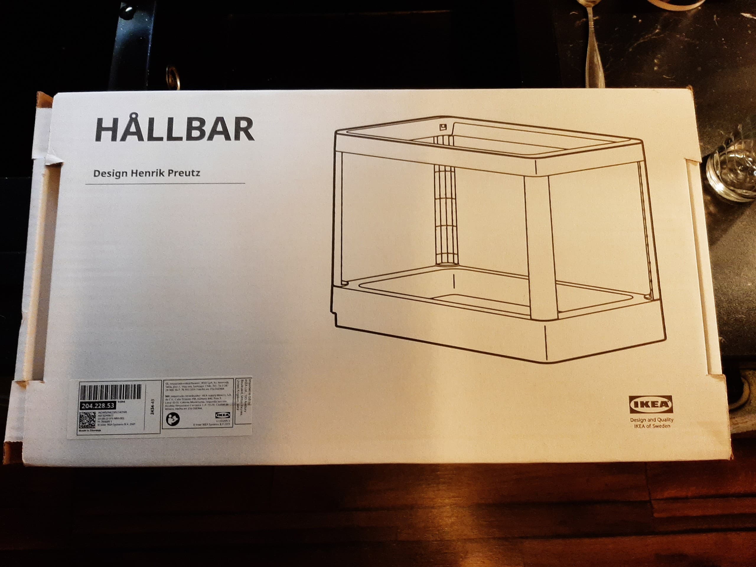 HÅLLBAR uittrekbaar frame v afvalsortering, lichtgrijs