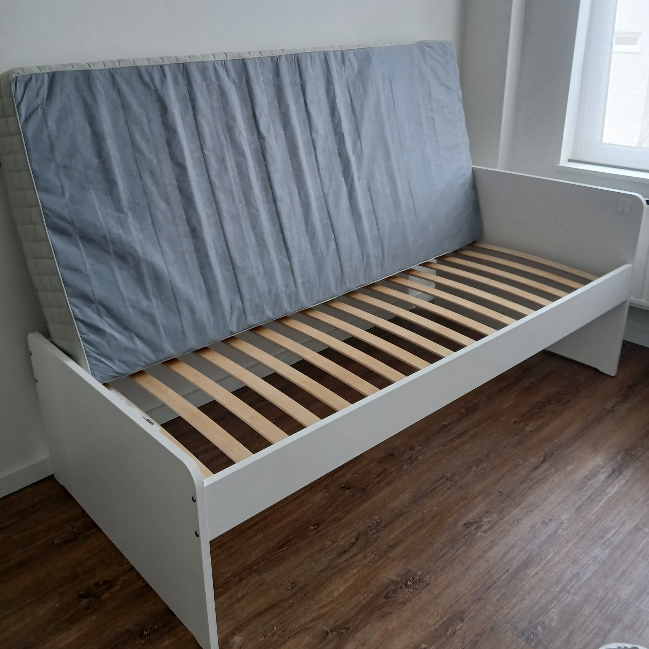 VIHALS structure lit banquette, blanc, 80x200 cm