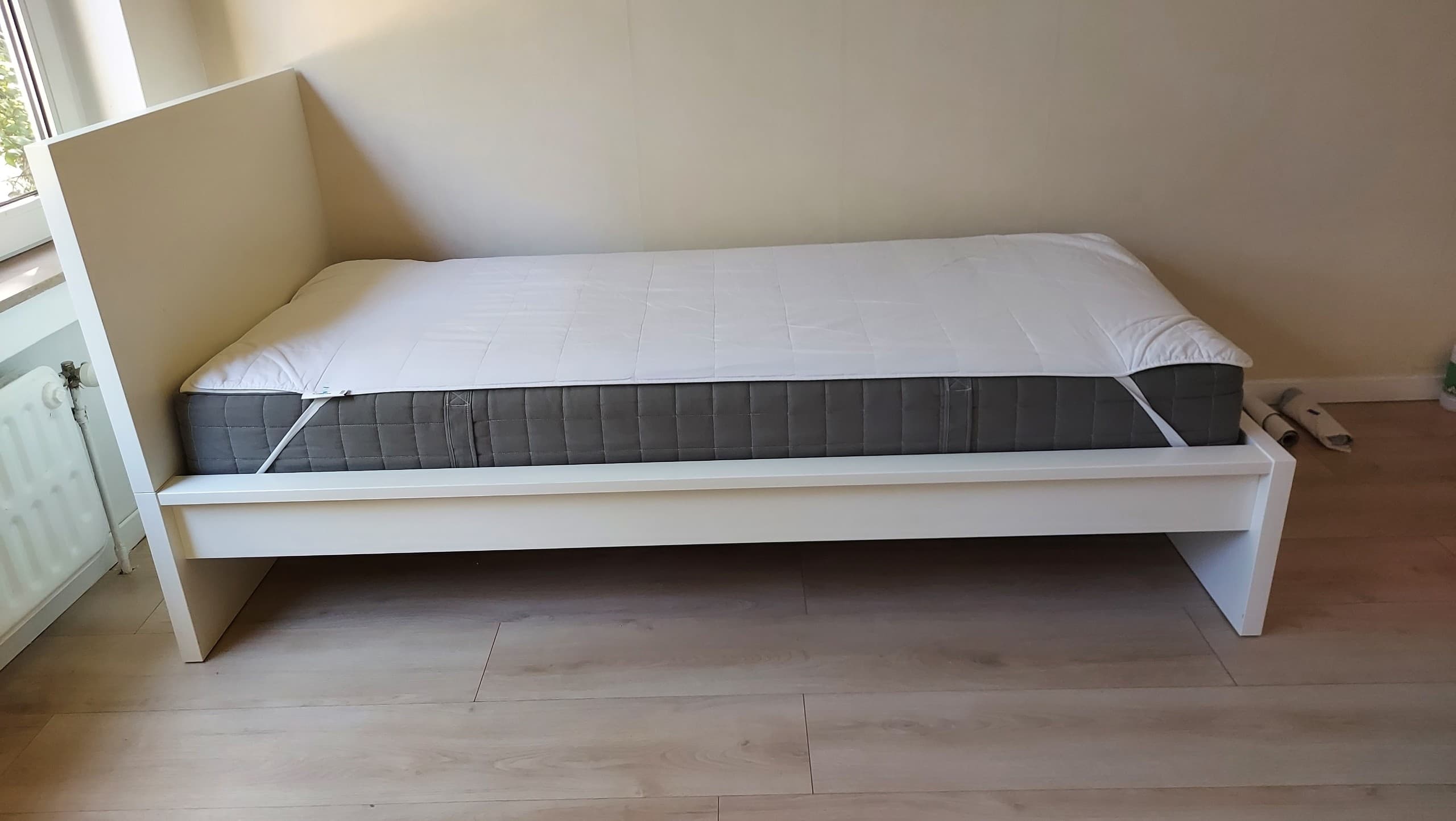 MALM bed frame, high, white, 90x200 cm