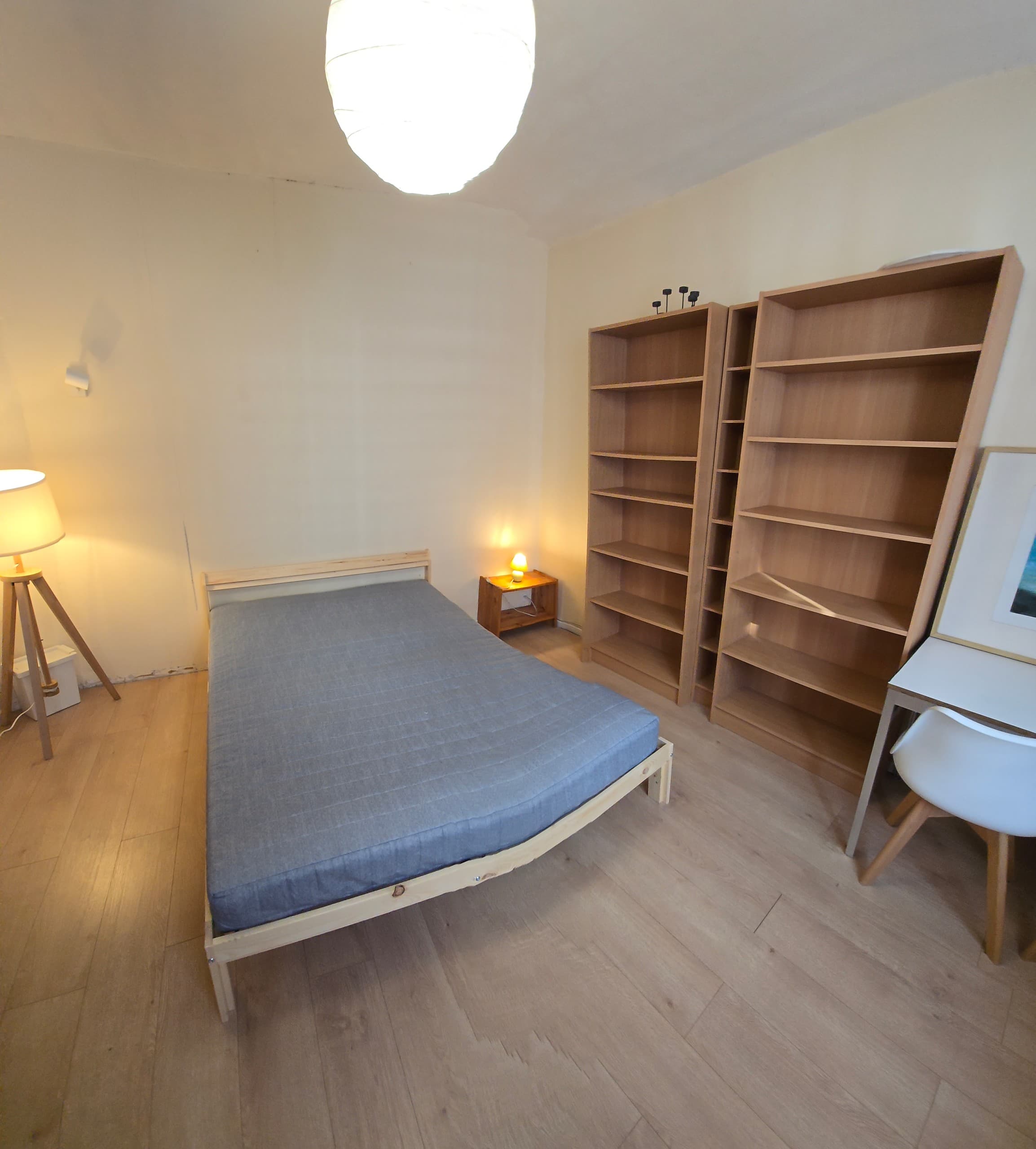 NEIDEN bed frame, pine/Luröy, 140x200 cm