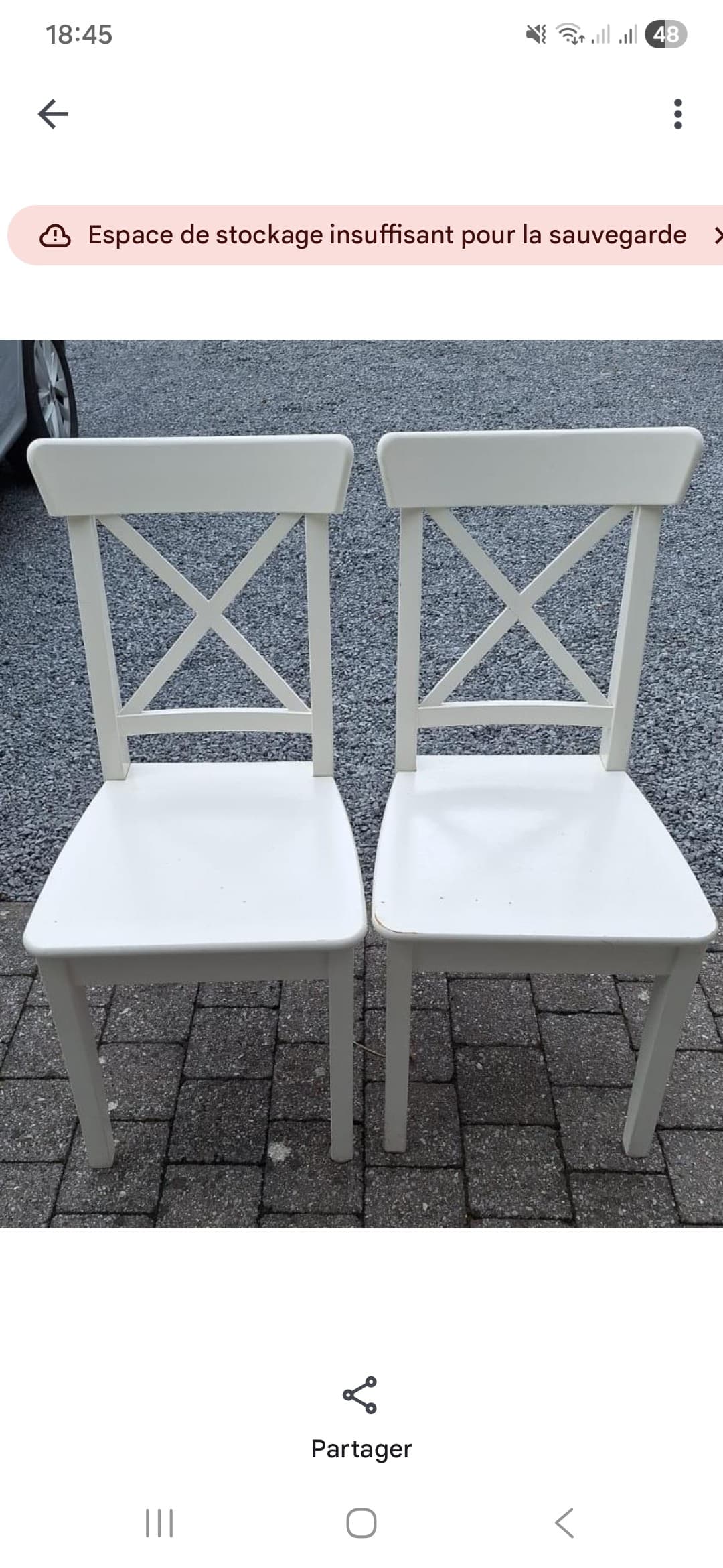 ROSENTORP chaise, blanc