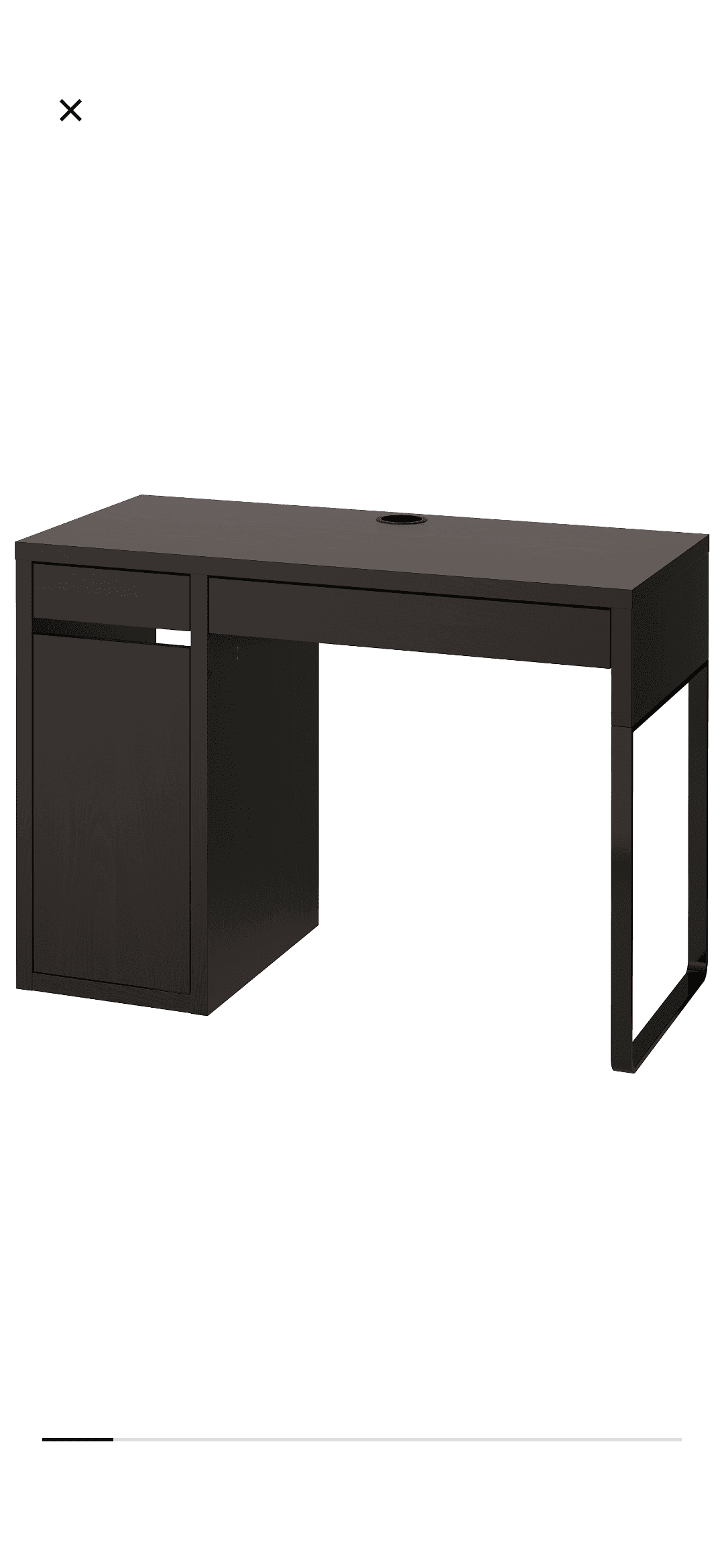 MICKE Bureau, brun noir, 105x50 cm. Achetez ici