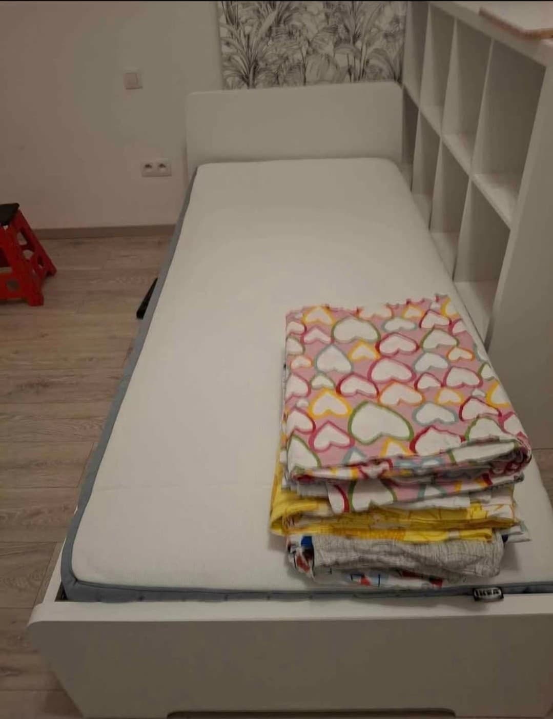 MALM Bedonderstel, hoog, wit, 90x200 cm