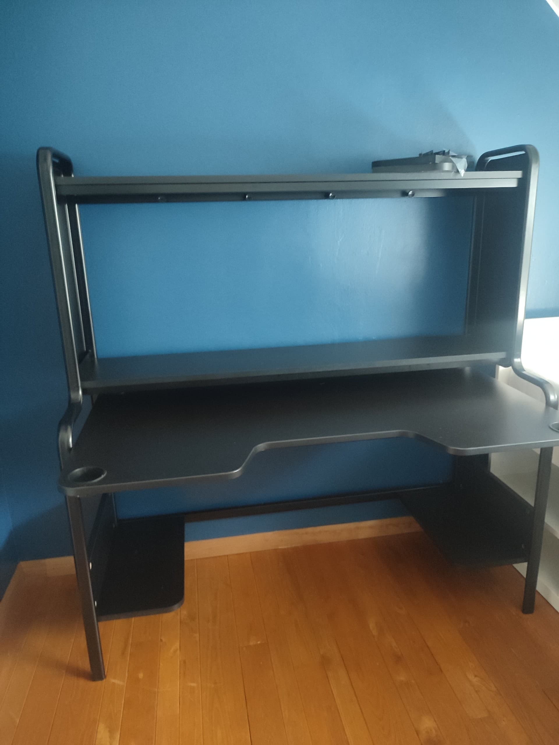 FREDDE Bureau, zwart, 185x74x146 cm