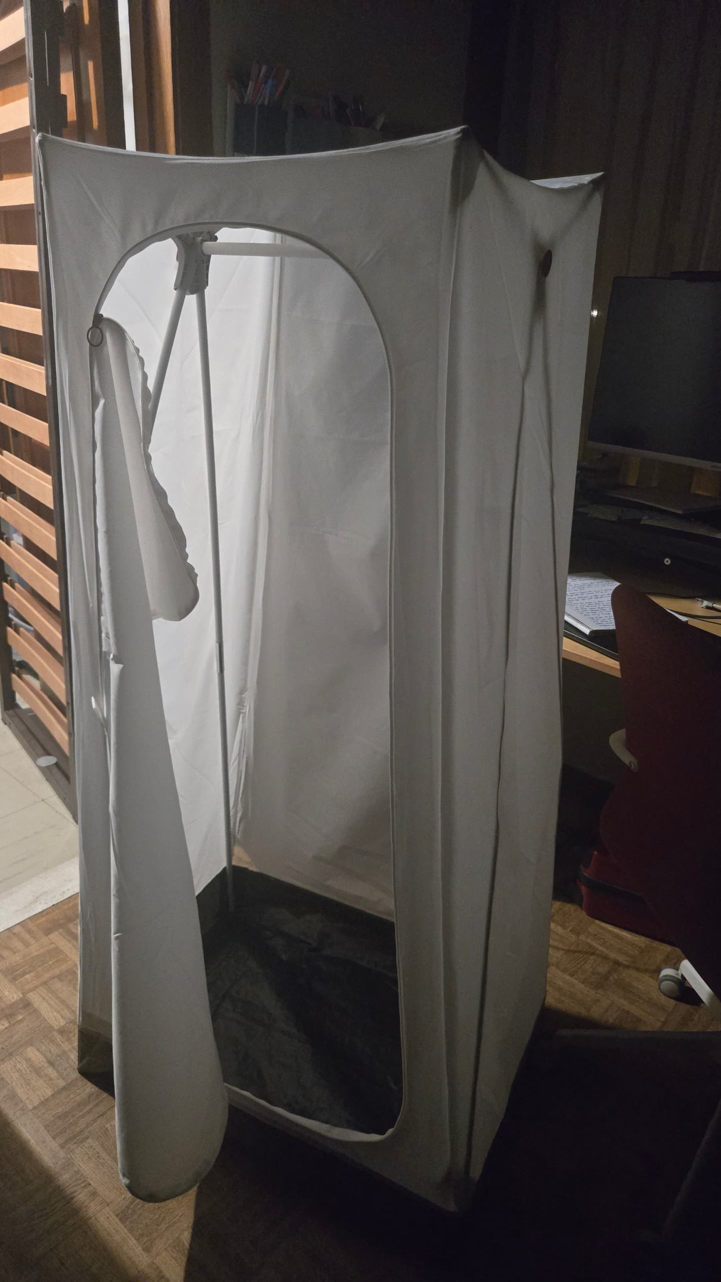 VUKU Armoire-penderie, blanc, 74x51x149 cm