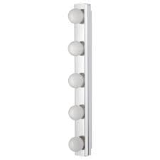 LEDSJÖ LED wall lamp, stainless steel