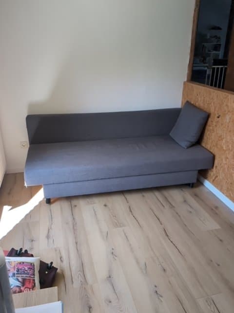ÄLVDALEN canapé 3 places convertible, Knisa gris foncé