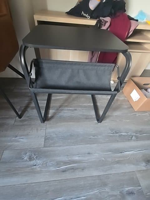 OLSERÖD side table, anthracite/dark grey, 53x50 cm