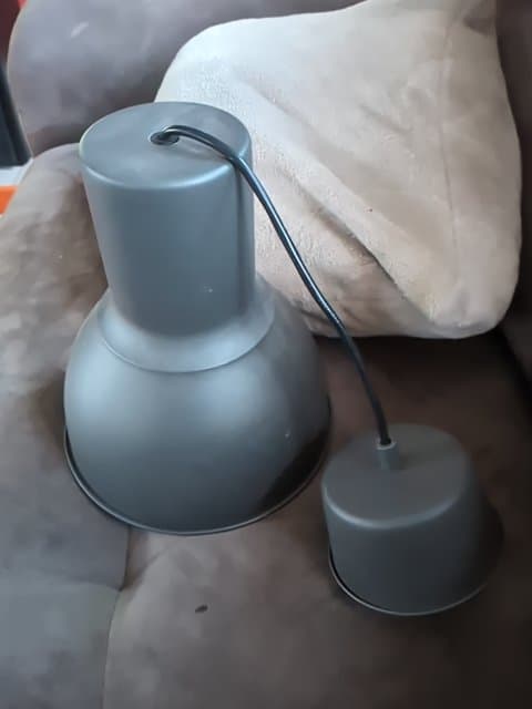 HEKTAR Hanglamp, donkergrijs, 22 cm