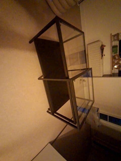 VITTSJÖ Bijzettafel, set van 2, zwartbruin, glas, 90x50 cm