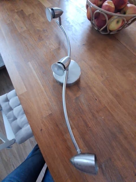 RÖKFRI plafonnier 3 spots, couleur aluminium
