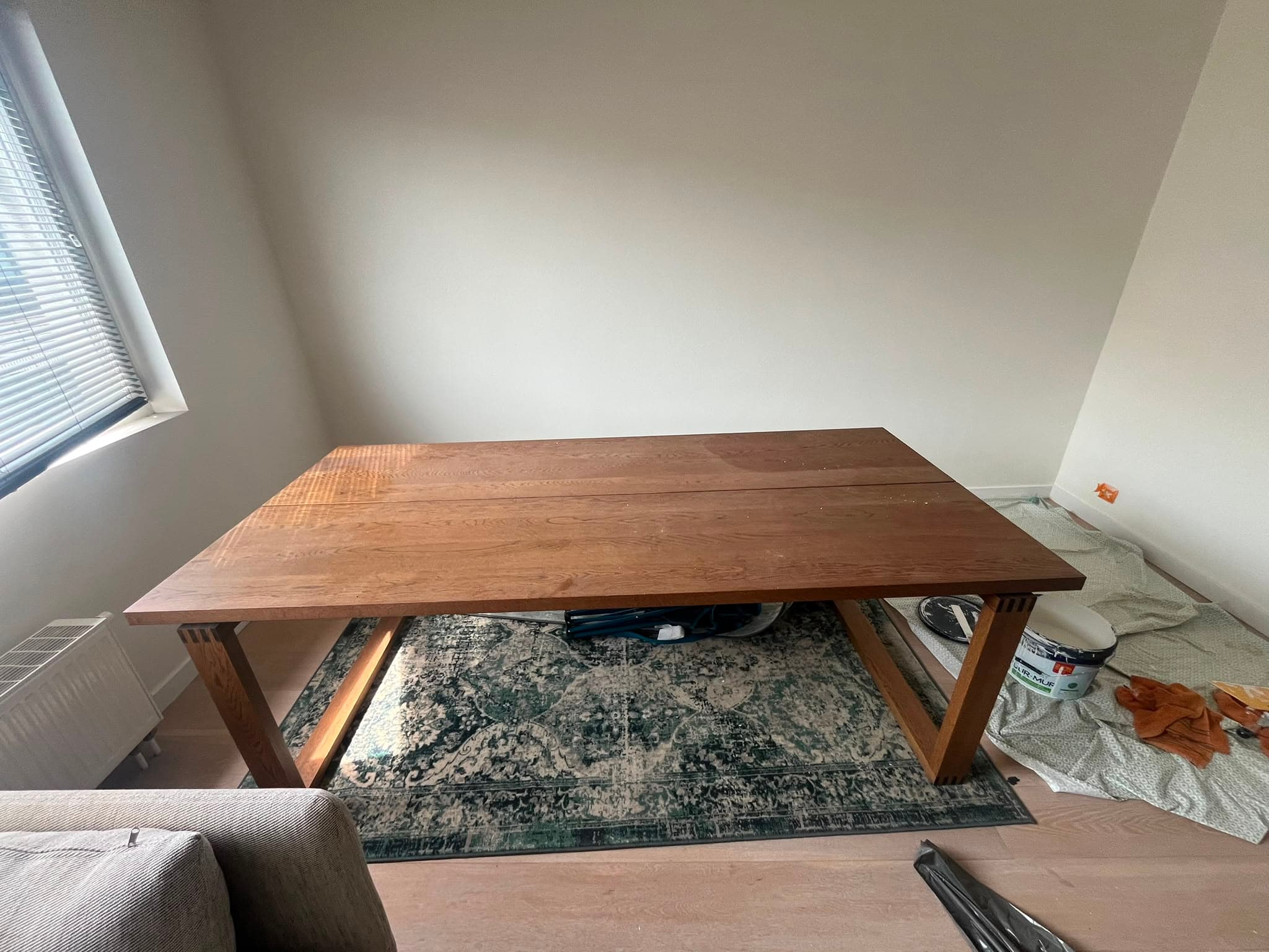 MÖRBYLÅNGA tafel, eikenfineer bruin gelazuurd, 220x100 cm