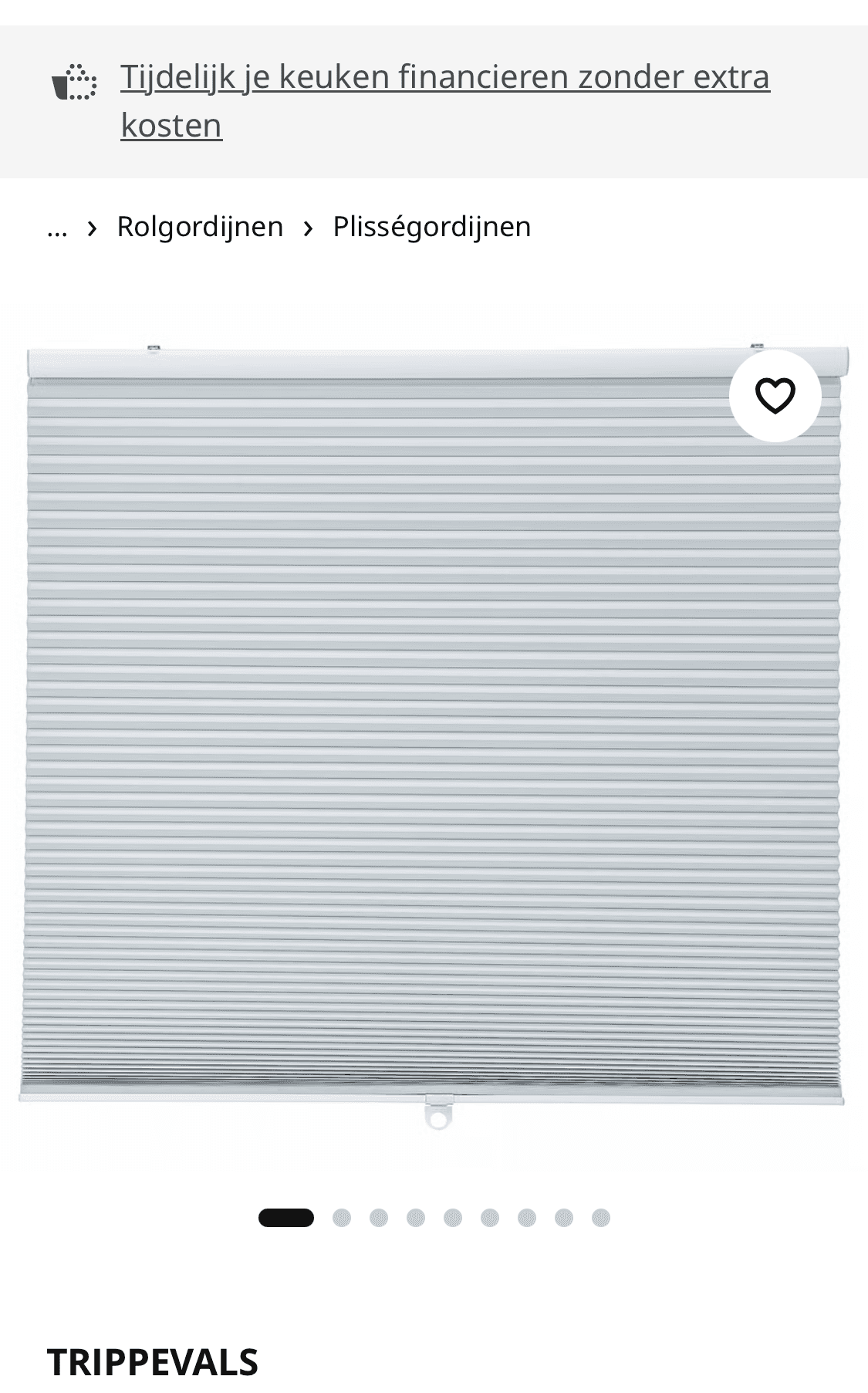 TRIPPEVALS store alvéolaire occultant, blanc, 140x195 cm