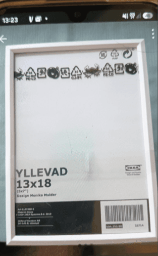 YLLEVAD fotolijst, zwart, 13x18 cm