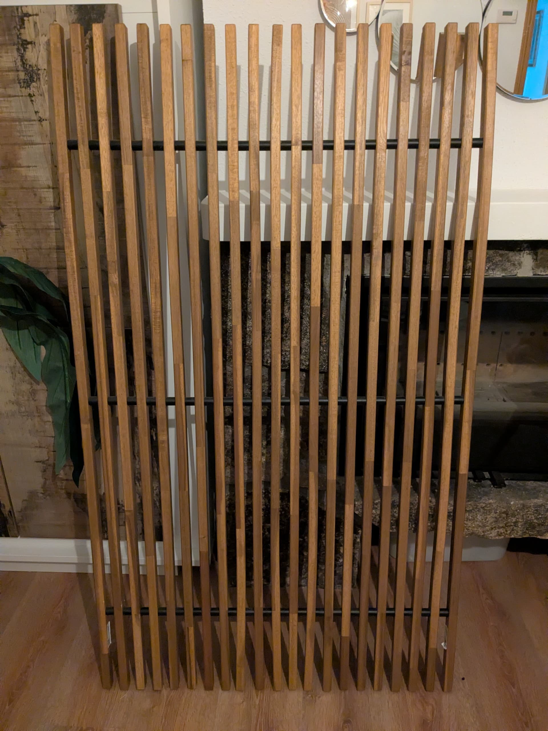 NÄMMARÖ privacy screen, light brown stained indoor/outdoor, 140x80x50 cm