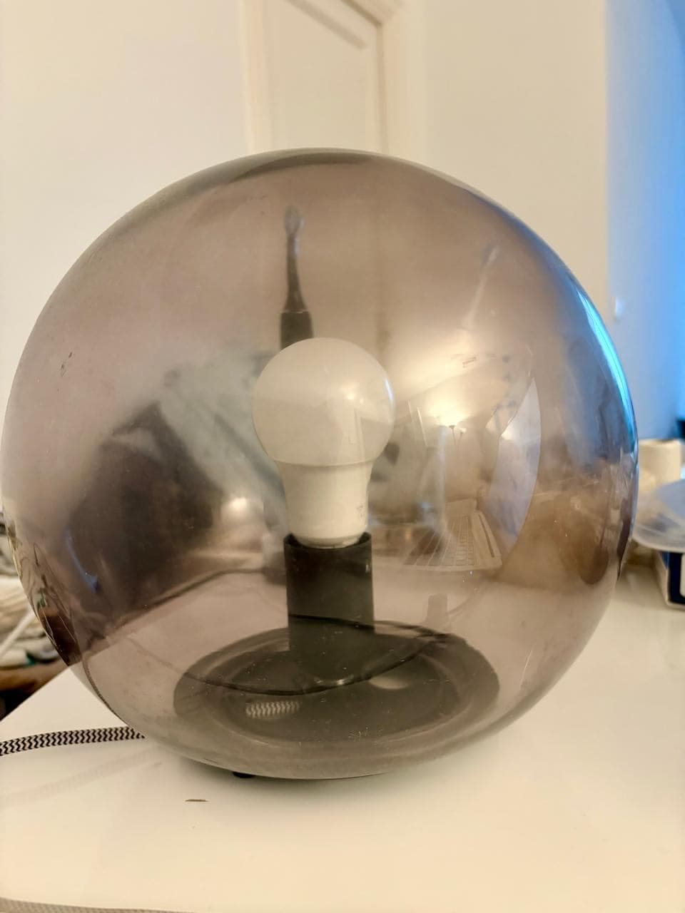 FADO table lamp, white, 25 cm