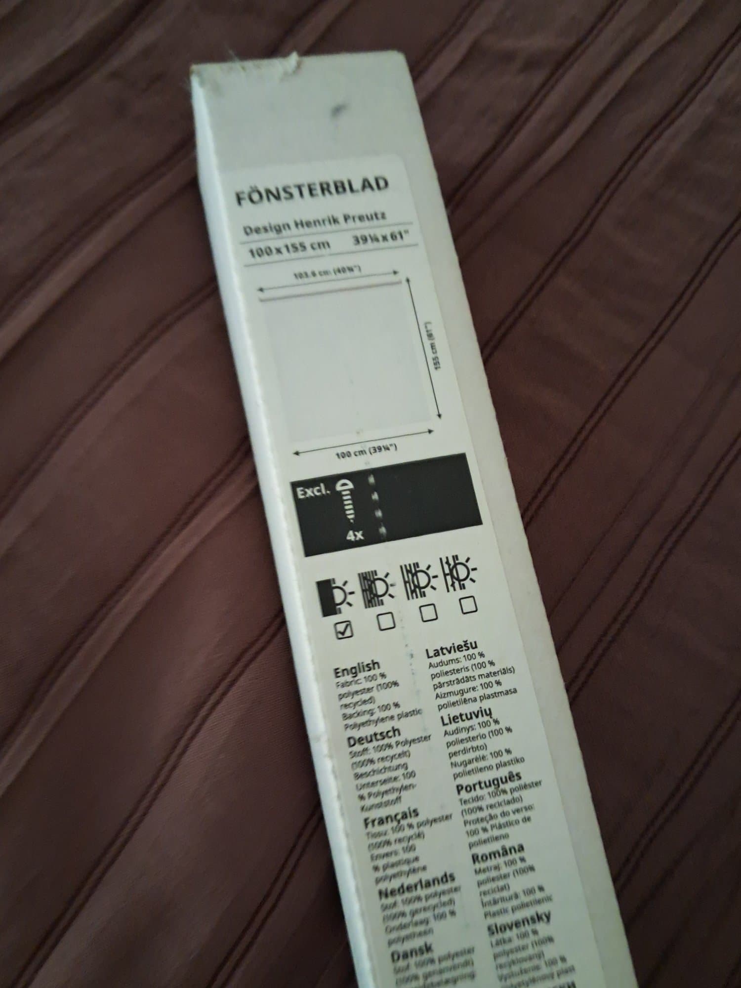 FÖNSTERBLAD estor opac, beix, 120x155 cm
