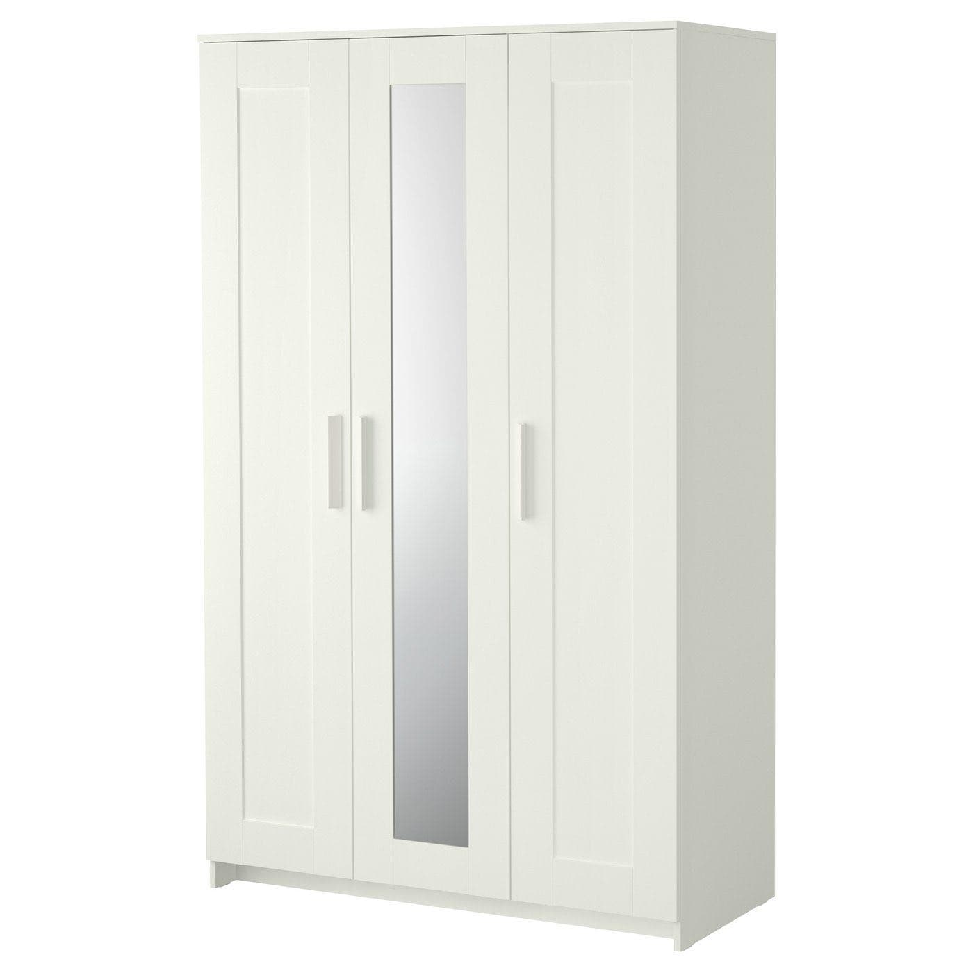 BRIMNES armario con 3 portas, branco, 117x190 cm
