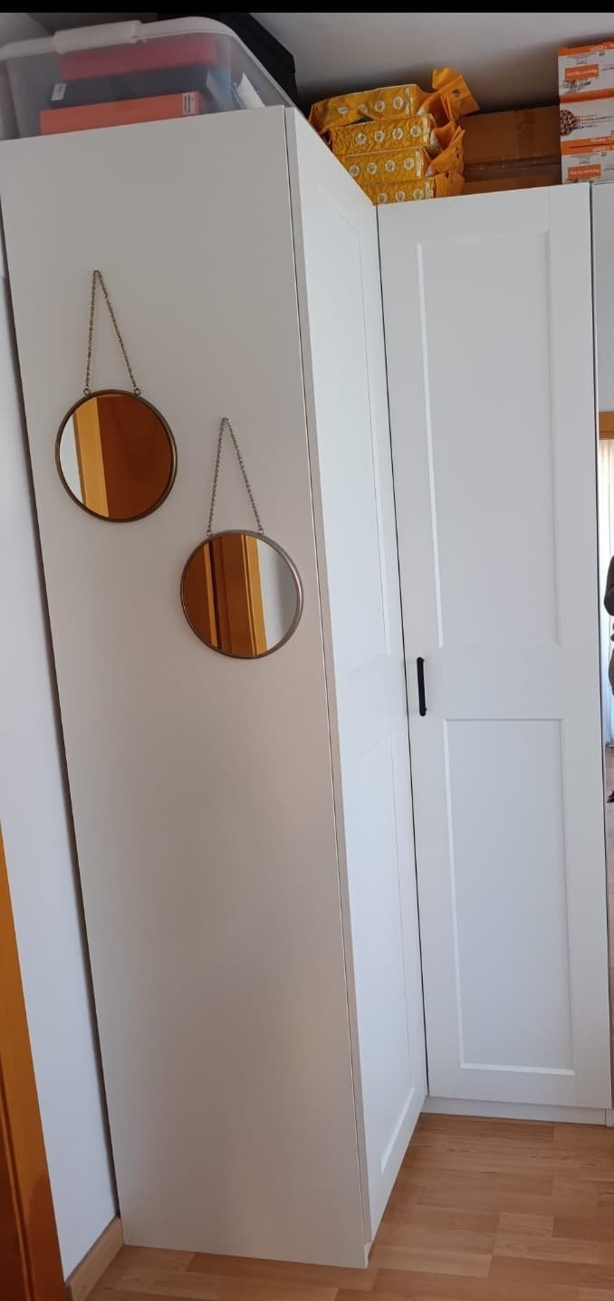 PAX / GRIMO armari cantoner, blanc/blanc, 110/110x236 cm