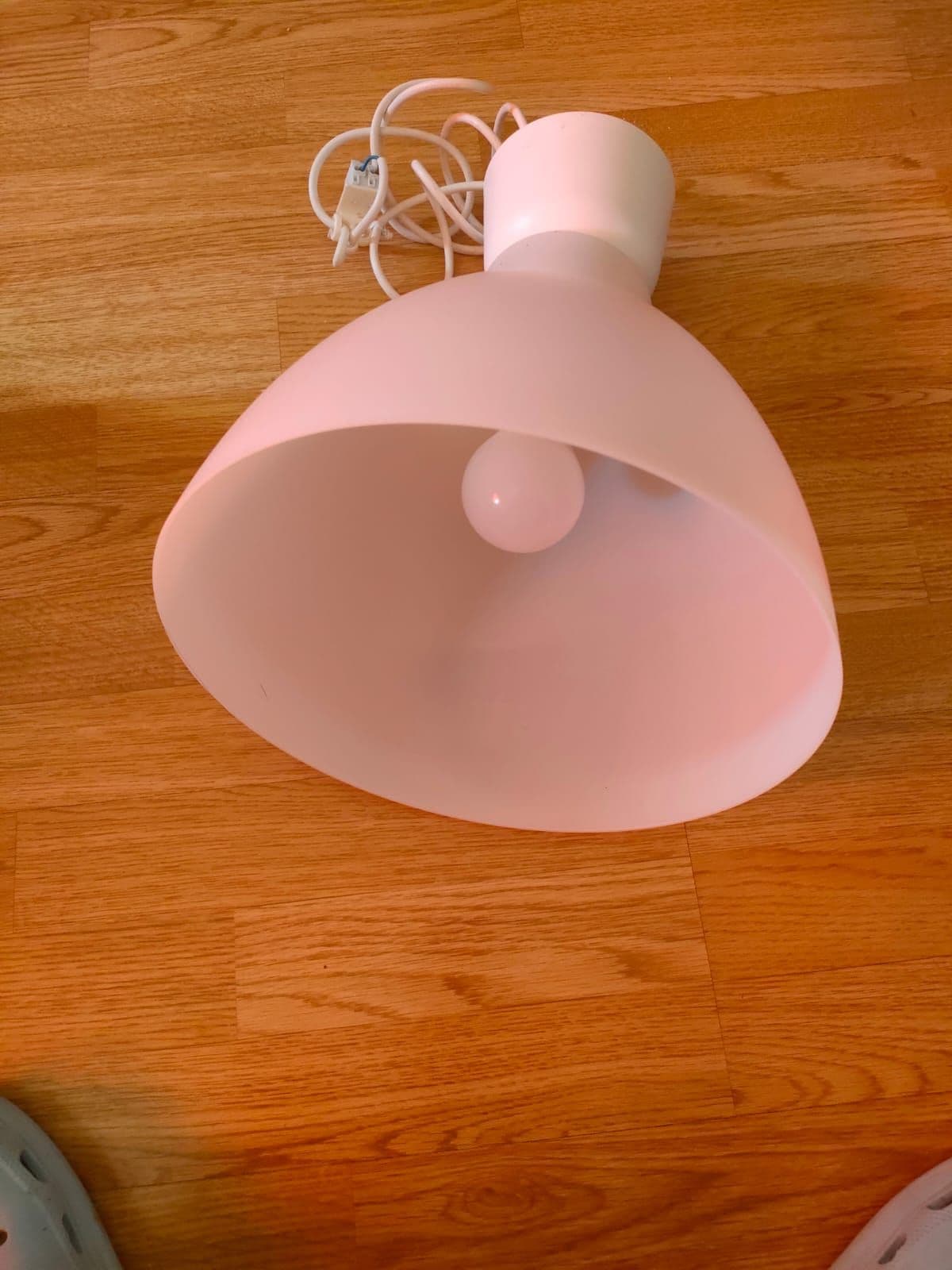TRETTIOEN pendant lamp, white, 38 cm