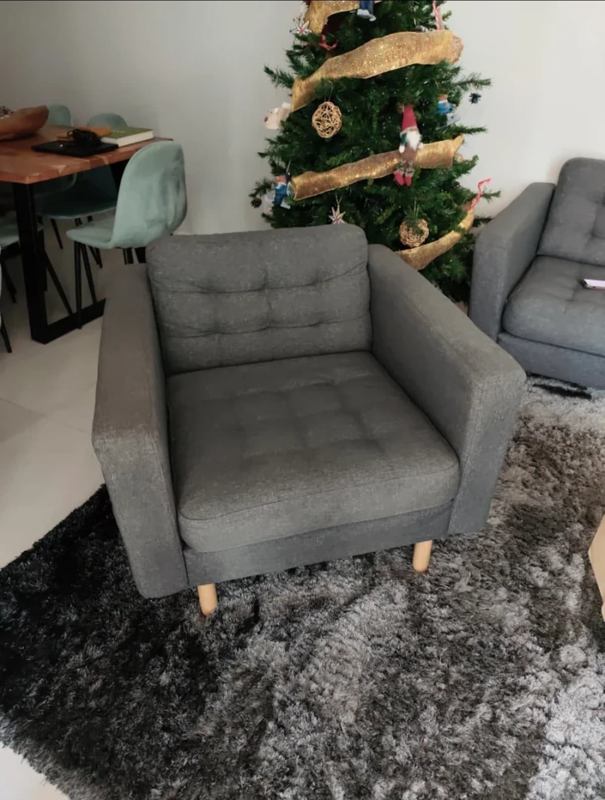LANDSKRONA butaca, Gunnared gris fo/fusta
