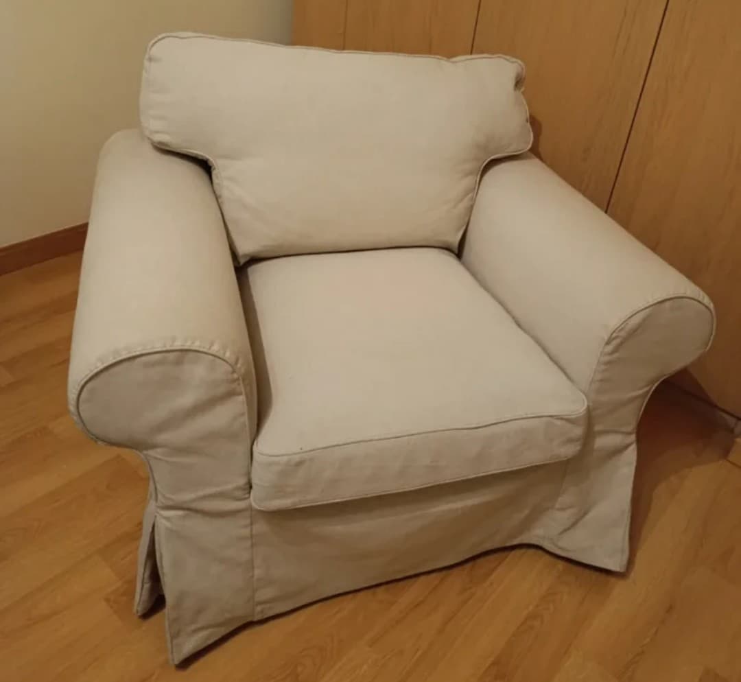 EKTORP armchair, Kilanda light beige