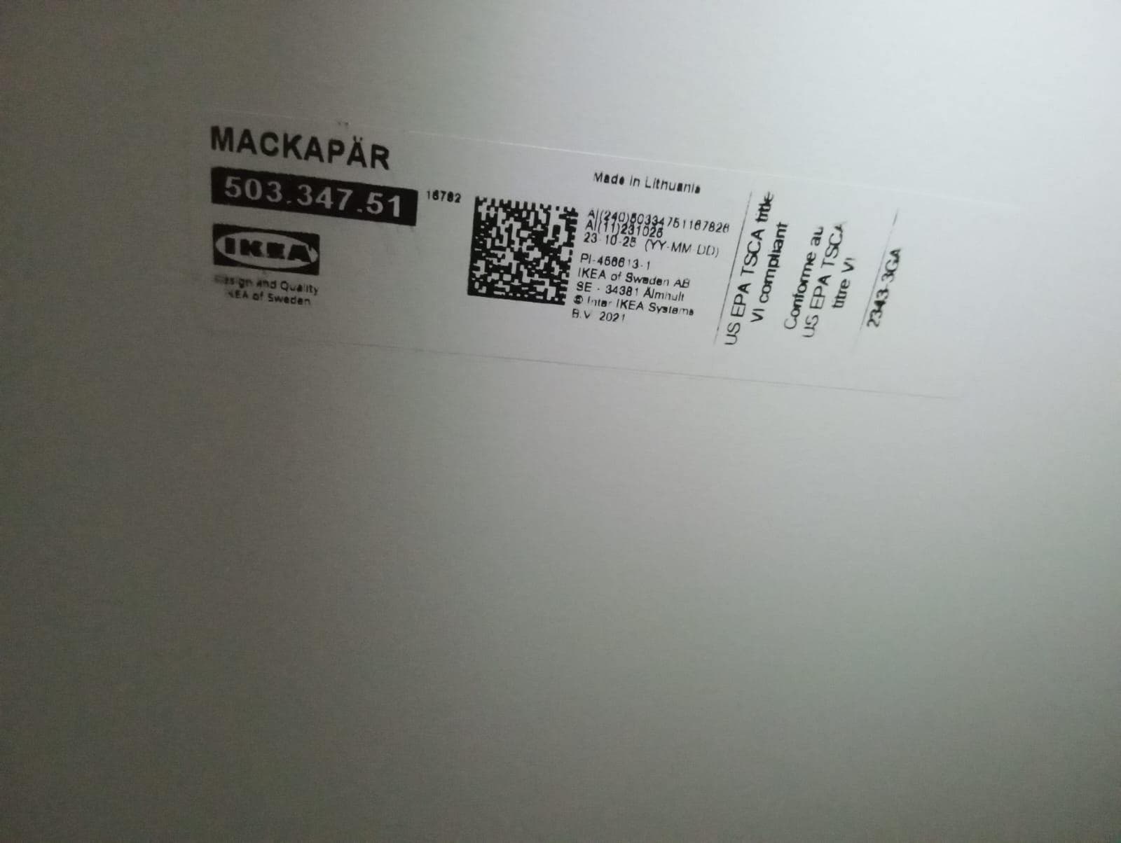 MACKAPÄR sabater/emmagatzematge, blanc, 80x35x102 cm