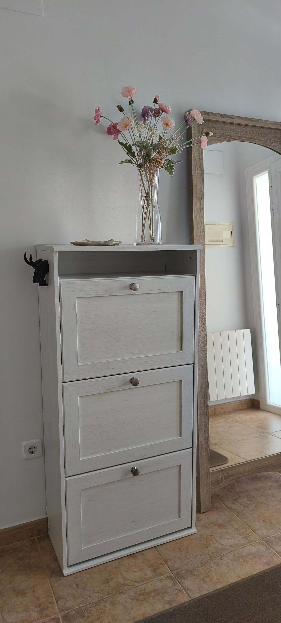 BRUSALI zapateiro 3, branco, 61x30x130 cm