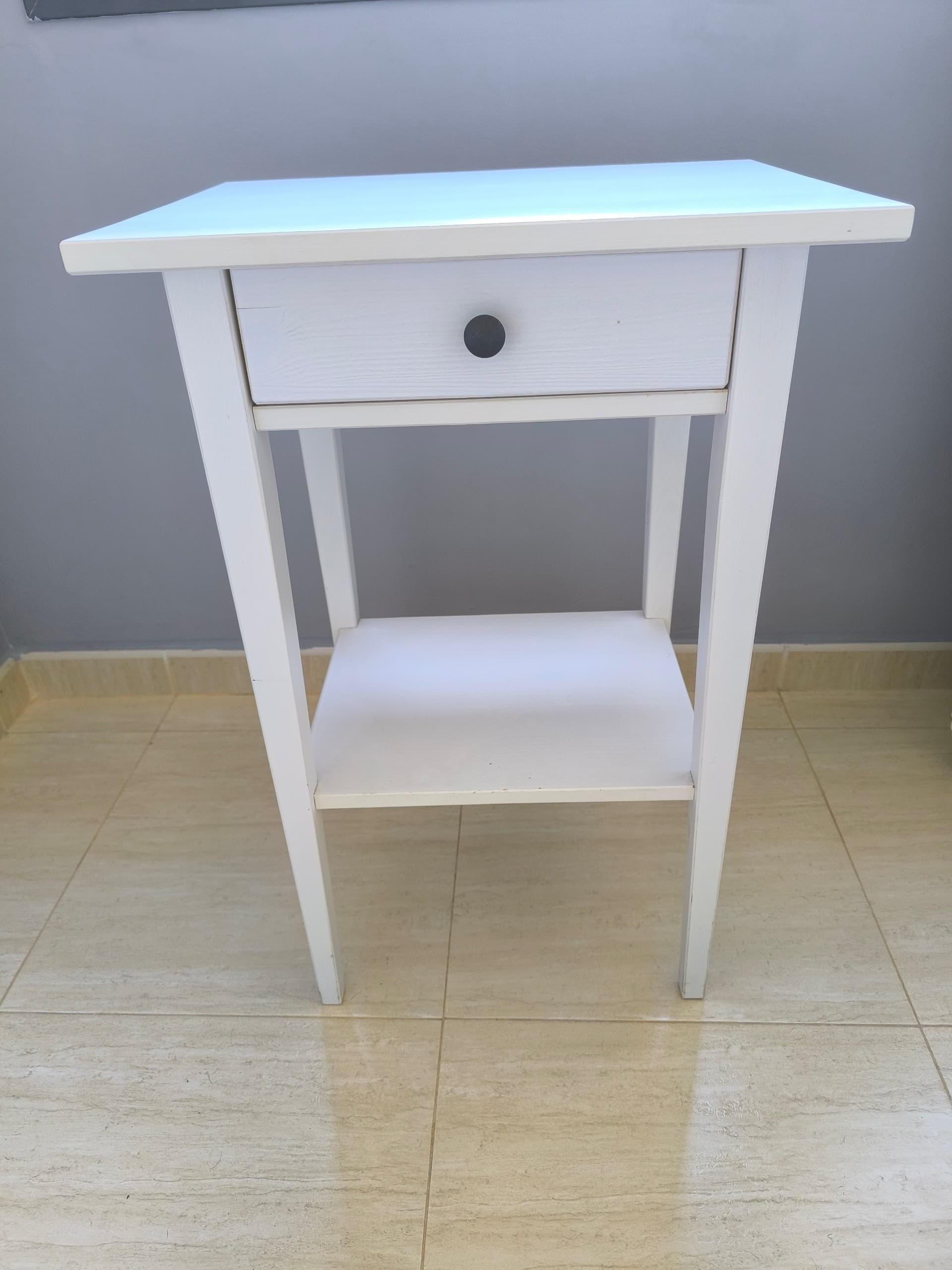 HEMNES mesa de noite, tintura branca, 46x35 cm