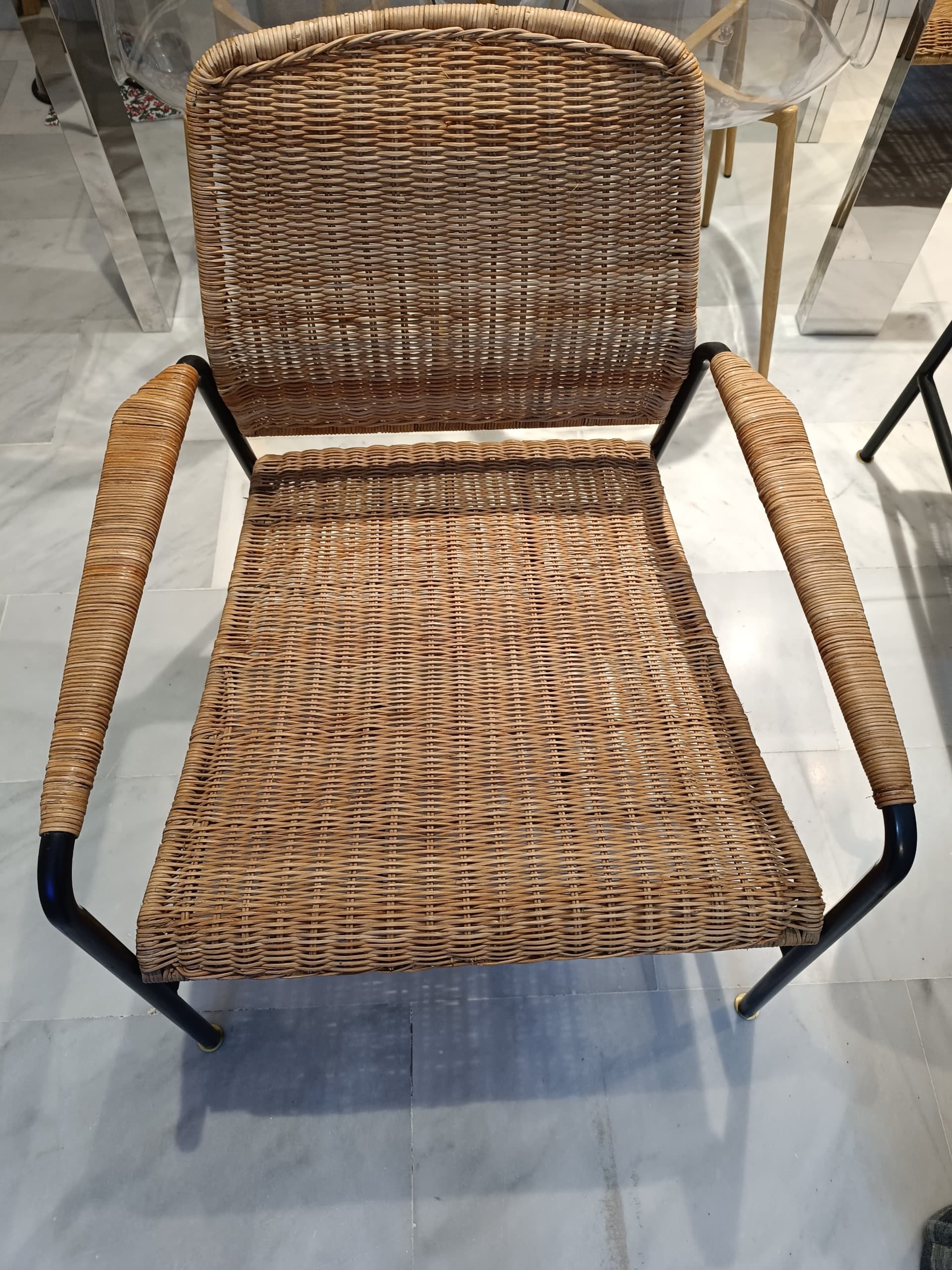 ULRIKSBERG Sillón, ratán, antracita