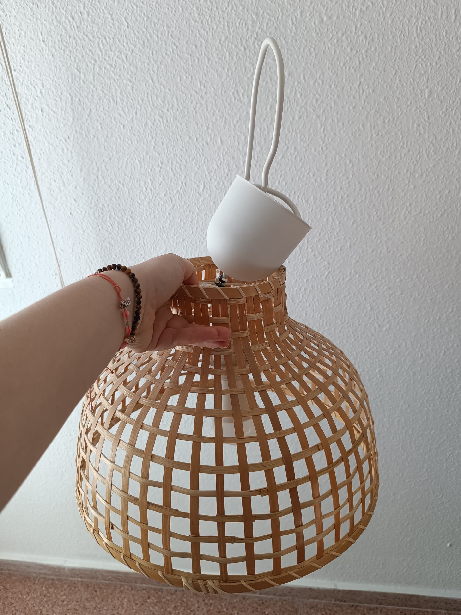 GOTTORP pantalla per llum de sostre, bambú, 36x25 cm