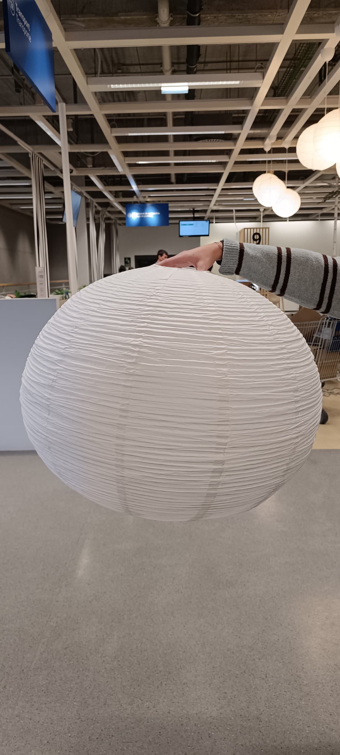 GULLSUDARE pendant lamp shade, white/handmade, 70 cm