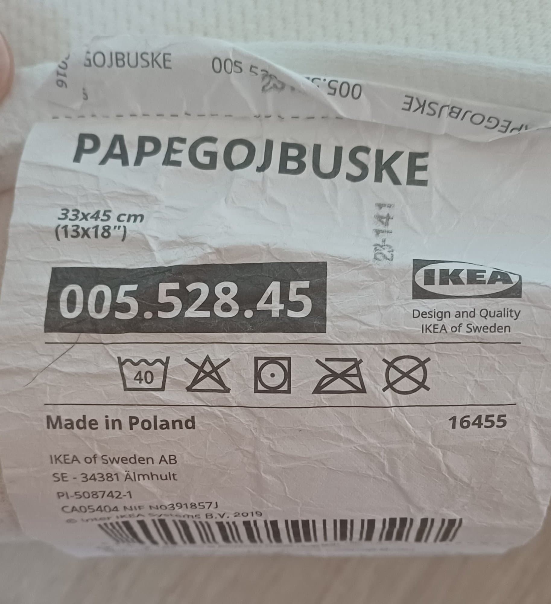 PAPEGOJBUSKE ergonomic pillow, side/back sleeper, 33x45 cm