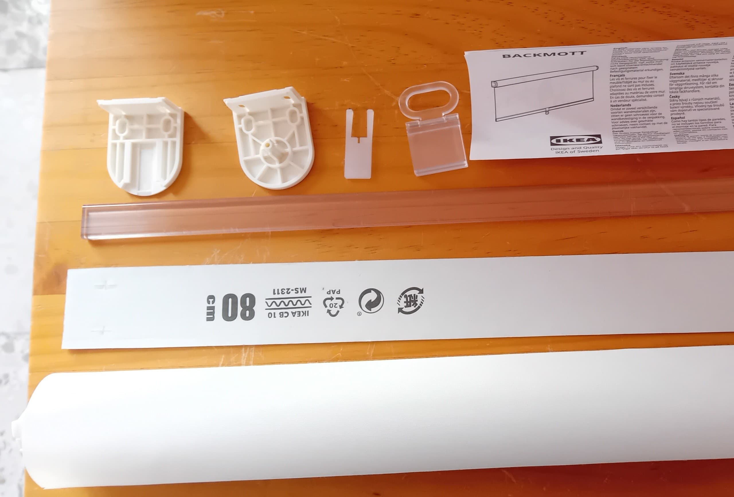 BACKMOTT estor, blanc, 80x240 cm