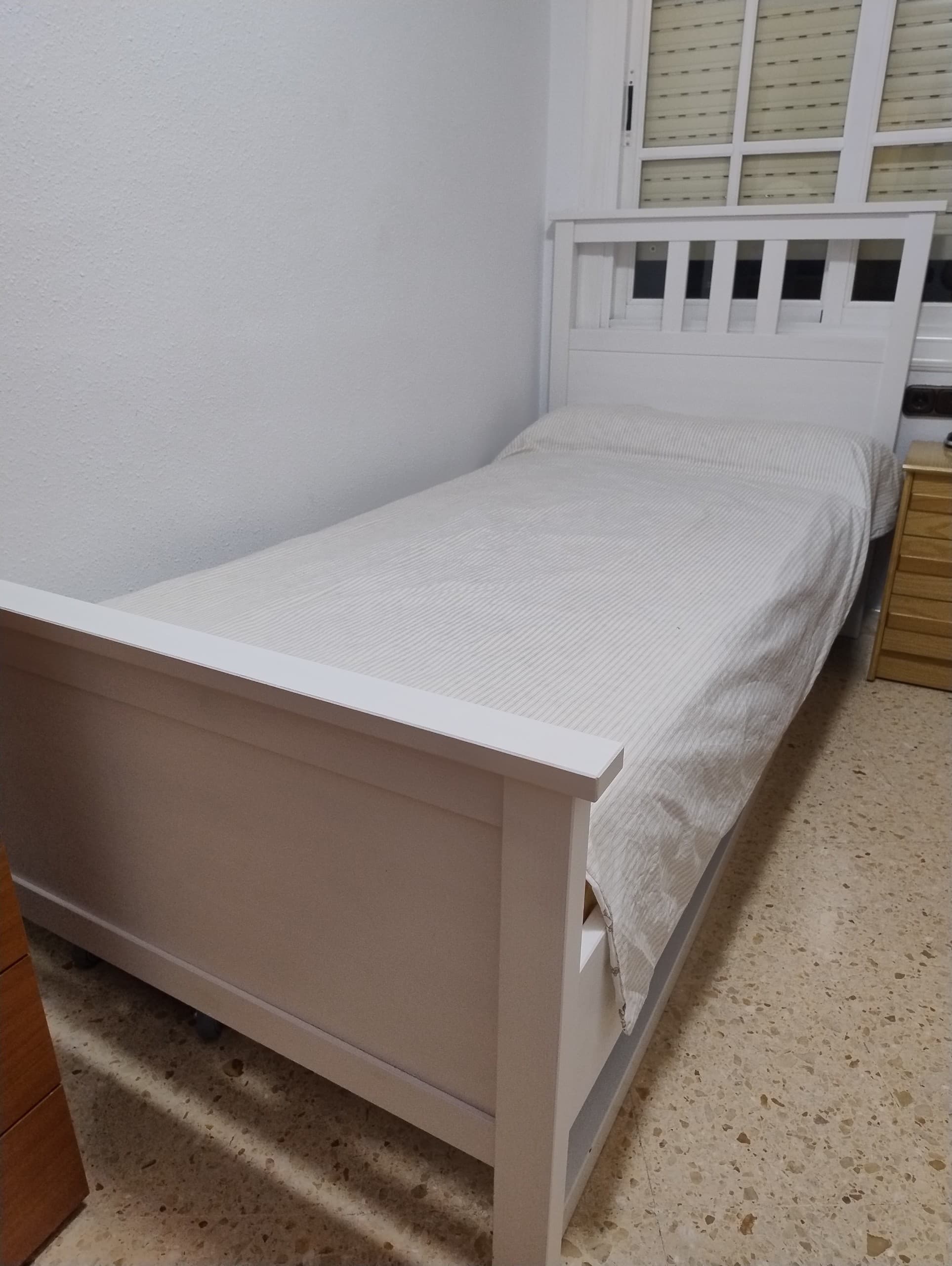 HEMNES estrutura cama, tintura branca, 90x200 cm
